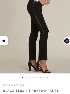 Black Slim Fit Tuxedo Pants